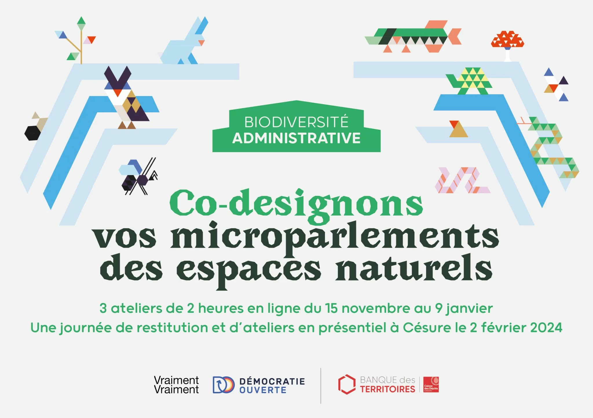 Carton d'invitation illustré à l'atelier